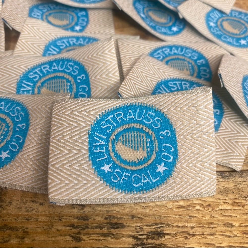 Vintage Levi Strauss Co Round Blue Clothing Tags Lot Of 20 New Old Stock SF Cal